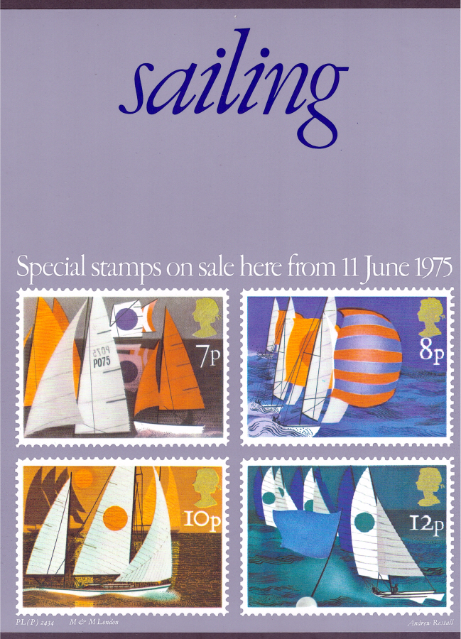 (image for) 1975 Sailing Post Office A4 poster. PL(P) 2434. - Click Image to Close